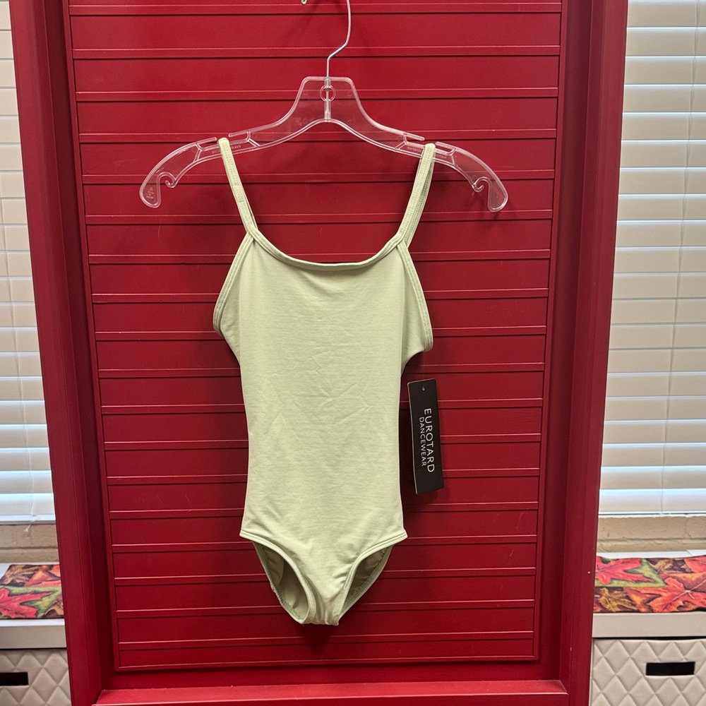 Kids Light Green leotard with adjustable straps